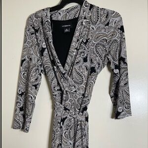 Liz Claiborne Paisley Faux Wrap dress
